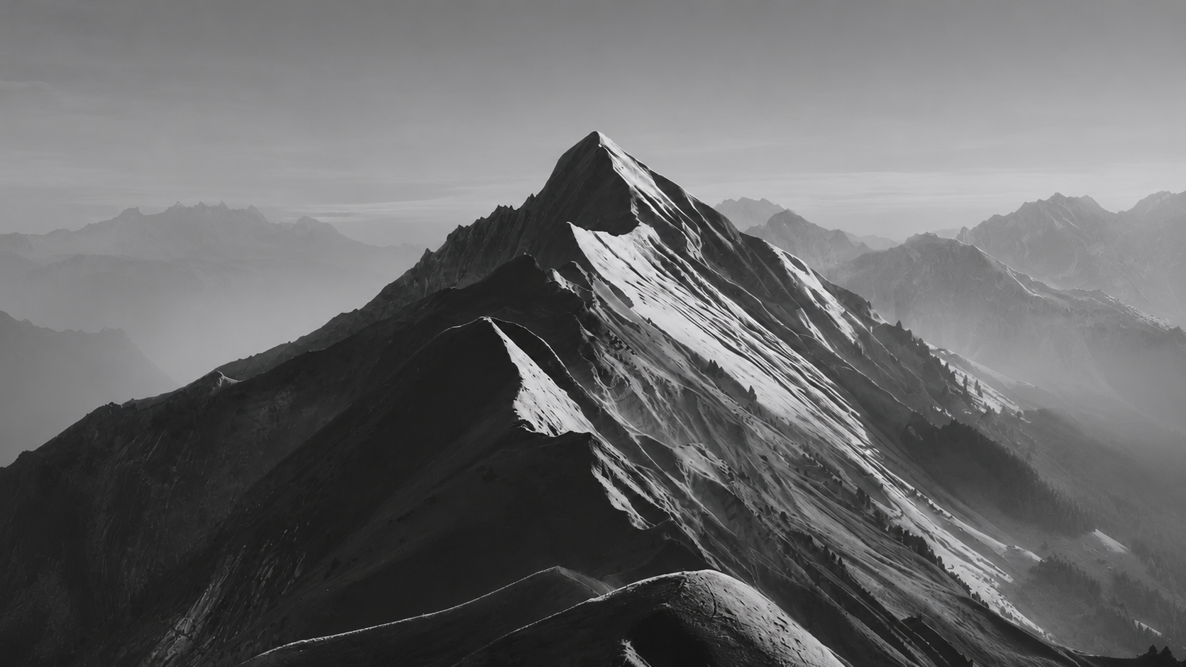 Berggipfel im Morgenlicht